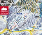 Skimapa Innichen - San Candido 1 Zimní Alpy
