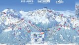 Skimapa Les Arcs 1 Zimní Alpy