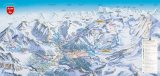 Skimapa freeride Saas Fee - Saas Grund - Saas Almagell 1 Zimní Alpy