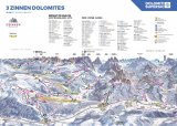 Skimapa 3 Zinnen Dolomites – Helm/​Stiergarten/​Rotwand/​Kreuzbergpass 1 Zimní Alpy