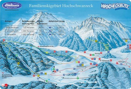 Hochschwarzeck Zimní Alpy