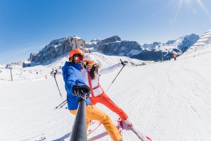 Val di Fassa Zimní Alpy