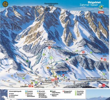 Walchsee (Skizentrum Zahmer Kaiser) Zimní Alpy