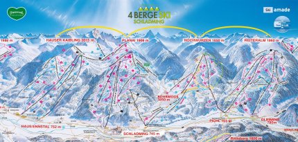 4-Berge-Skischaukel (Kaibling, Planai, Hochwurzen, Reiteralm) Zimní Alpy