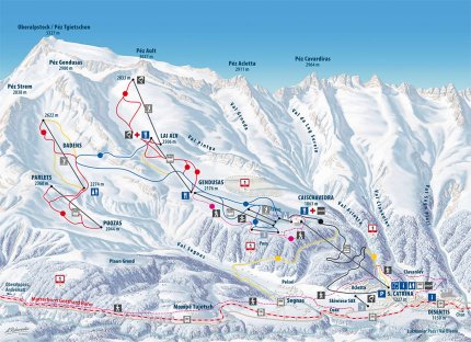 Disentis 3000 Zimní Alpy