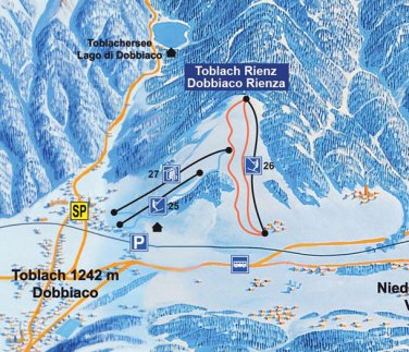 Toblach-Dobbiaco Zimní Alpy
