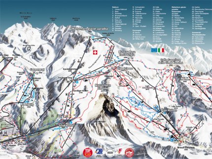 Breuil-Cervinia Zimní Alpy