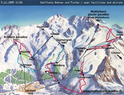 Sunnegga, Blauherd, Rothorn Zimní Alpy