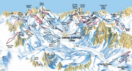 Cortina d´Ampezzo Zimní Alpy