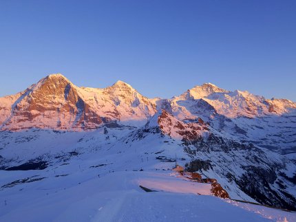 Eiger, Mönch a  Jungfrau Top Ski Region Zimní Alpy