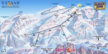 Glacier 3000 (ledovec Les Diablerets) Zimní Alpy