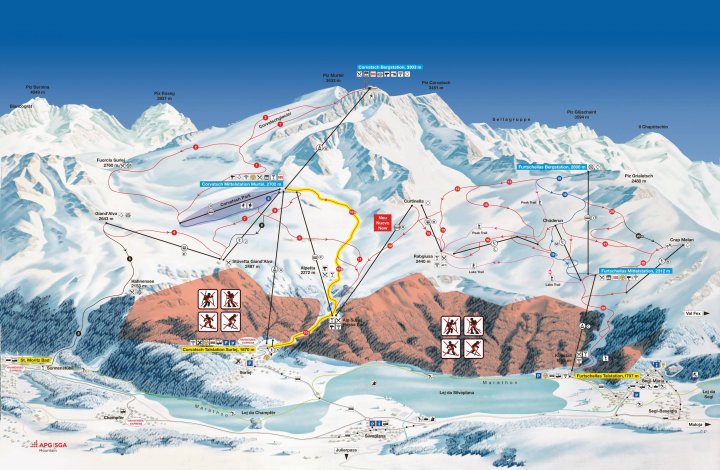 Corvatsch/ Furtschellas Zimní Alpy