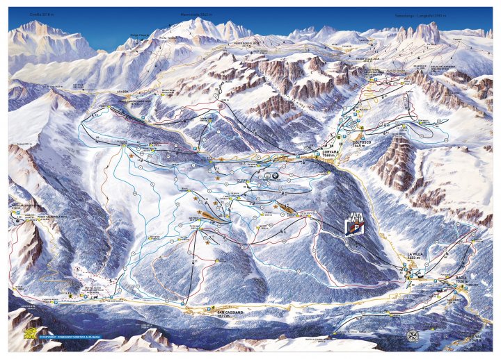 Corvara Zimní Alpy