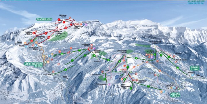 Les Diablerets - Villars - Gryon Zimní Alpy