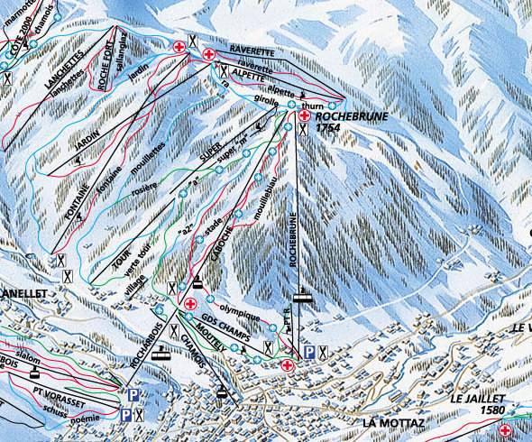 Rochebrune–Côte 2000 Zimní Alpy