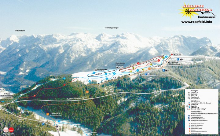 Rossfeld u Oberau Zimní Alpy