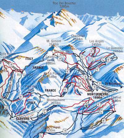 Montgenèvre Zimní Alpy