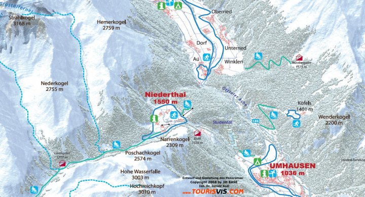 Niederthai (Umhausen) Zimní Alpy