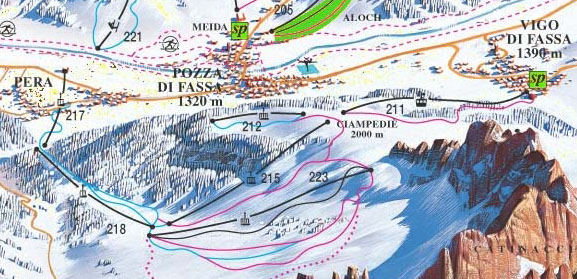 Ciampedie Zimní Alpy