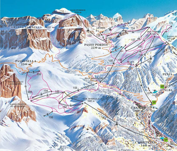 Col Rodella/Sella Campitello Zimní Alpy