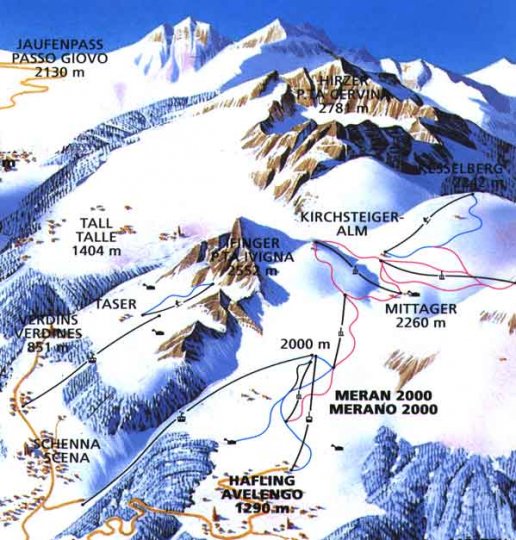 Tarscher Alm - Latsch Zimní Alpy