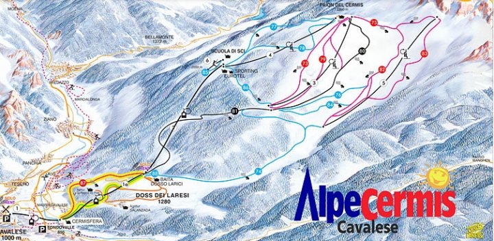 Alpe Cermis Zimní Alpy