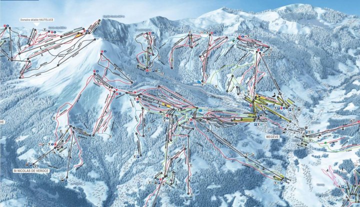 Combloux - Le Jaillet - La Giettaz Zimní Alpy