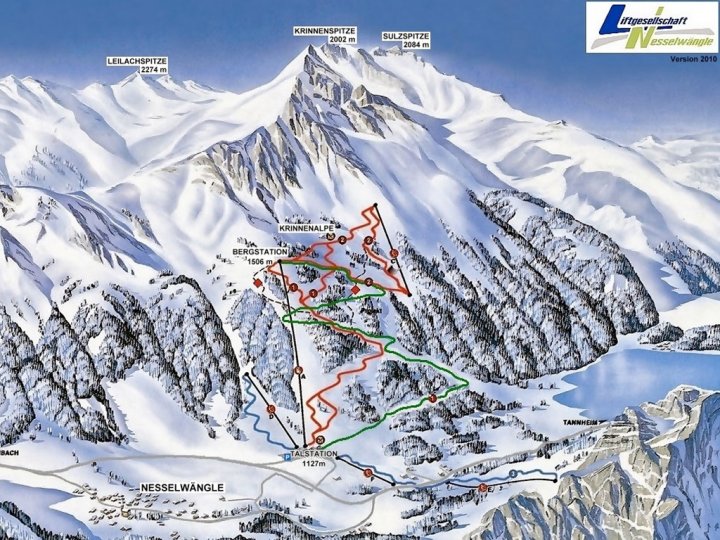 Nesselwängle-Krinnenalpe Zimní Alpy