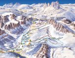Skimapa Colfosco 1 Zimní Alpy