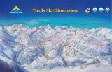 Skimapa Serfaus – Fiss – Ladis 1 Zimní Alpy