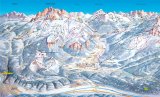 Skimapa Val di Fiemme 2 Zimní Alpy
