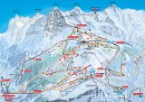 Skimapa Kleine Scheidegg/ Männlichen 1 Zimní Alpy