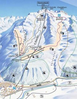 Gemsstock Zimní Alpy