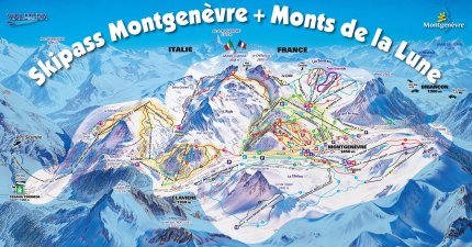 Monts de la Lune (Montgenèvre, Clavière, Cesana) Zimní Alpy