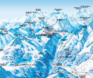 Bielerhöhe Zimní Alpy