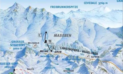 Skicenter Langtaufers/Maseben Zimní Alpy