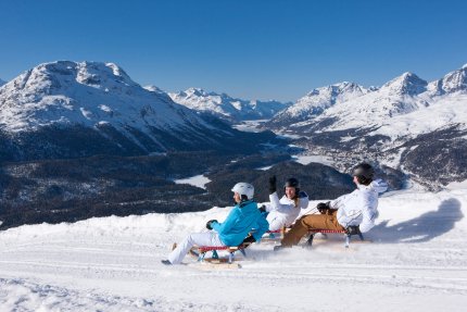 St. Moritz/Engadin Zimní Alpy