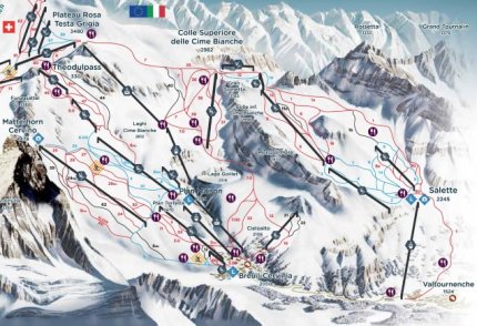 Valtournenche Zimní Alpy