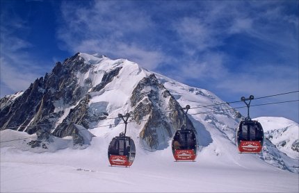 Vallée de la Blanche Zimní Alpy