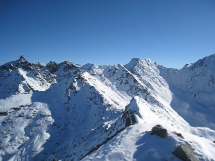 Les Trois Vallées - ledovec Mont de Peclet Zimní Alpy