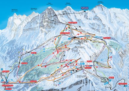 Kleine Scheidegg/ Männlichen Zimní Alpy