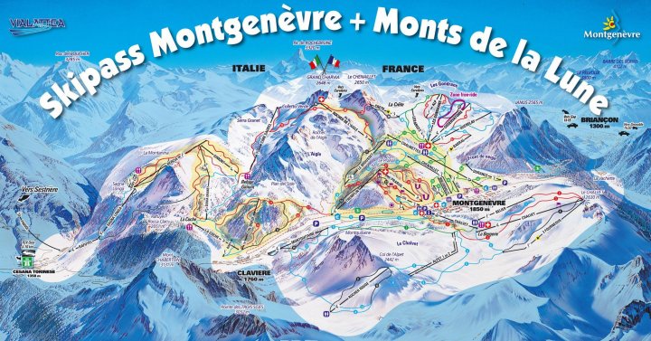Monts de la Lune (Montgenèvre, Clavière, Cesana) Zimní Alpy