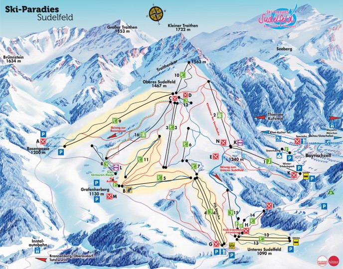 Skiparadies Sudelfeld Zimní Alpy
