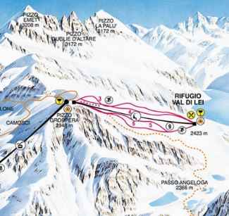 Val di Lei Zimní Alpy