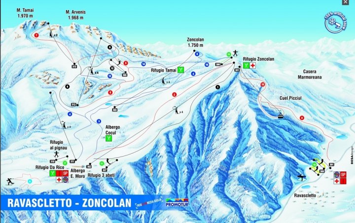 Ravascletto / Zoncolan Zimní Alpy