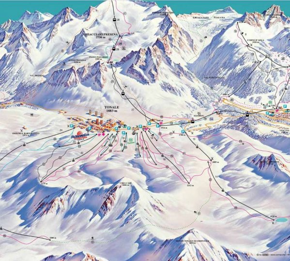Passo Tonale Zimní Alpy